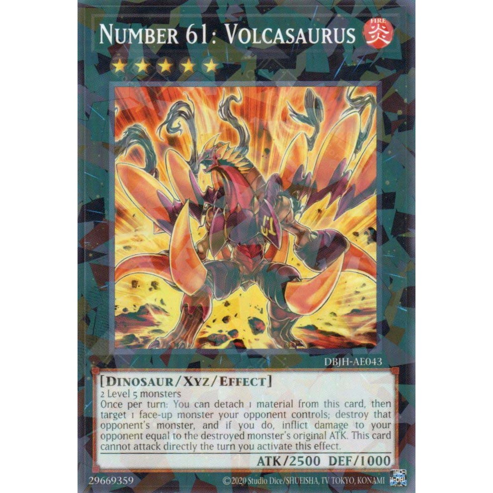 การ์ด Yugioh! - DBJH-AE043 - หมายเลข 61: Volcasaurus