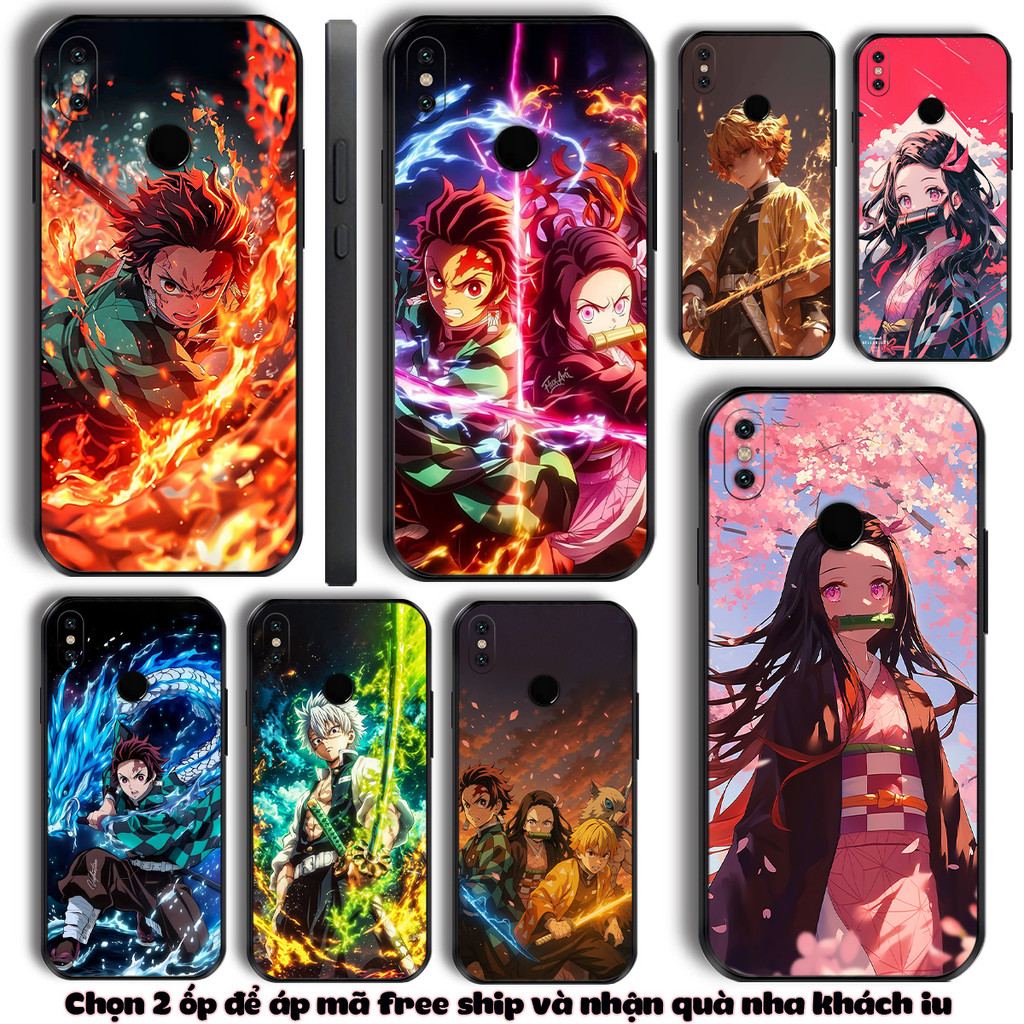 Xiaomi Mi 8, Mi 8 Lite, Mi 8 SE, Mi 9, Mi 9 SE case ทันจิโร่ bamboo Kimetsu no Yaiba อะนิเมะ