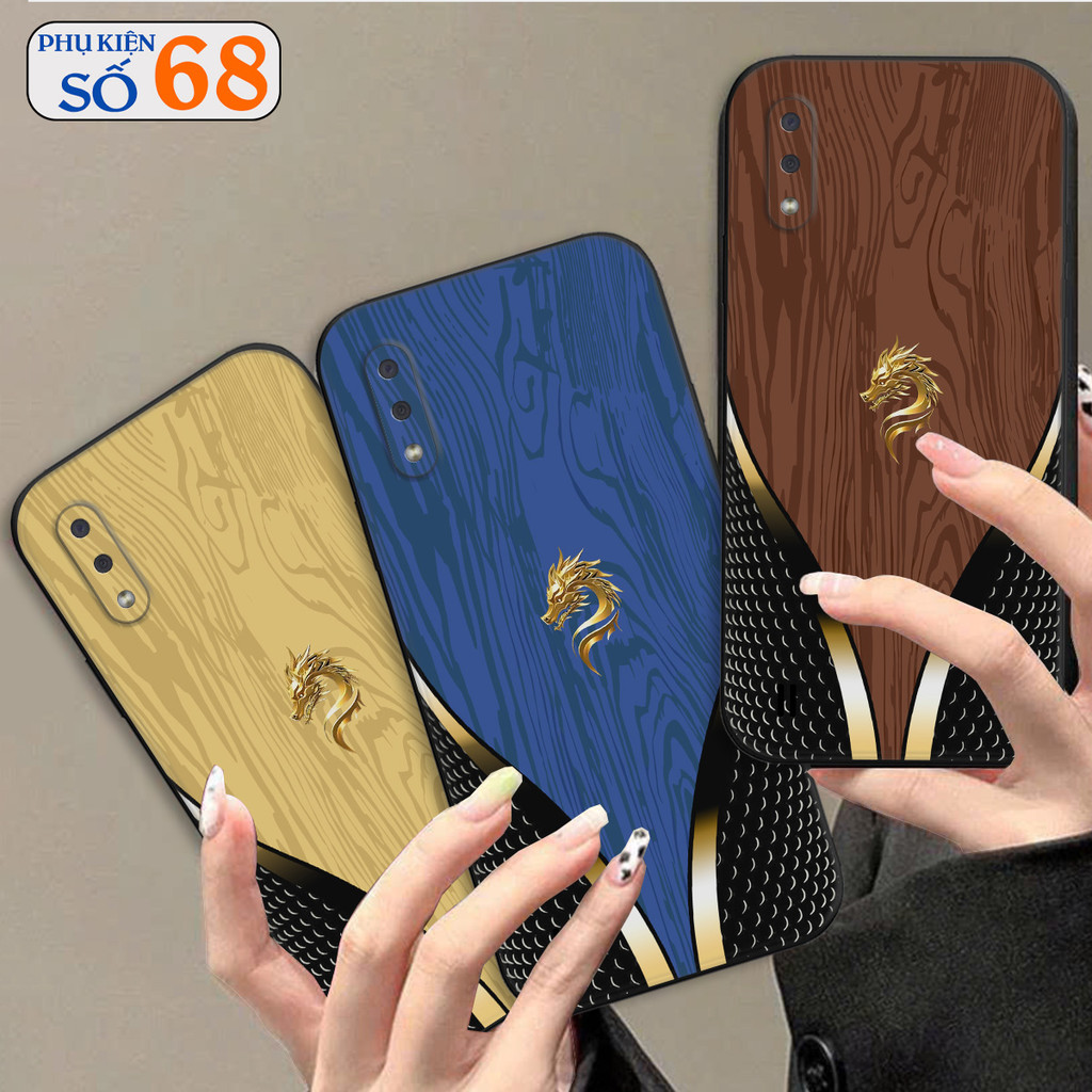 เคส Samsung A01 / A02 / A01 Core พร้อมลายไม้สุดหรูและลายมังกรทอง