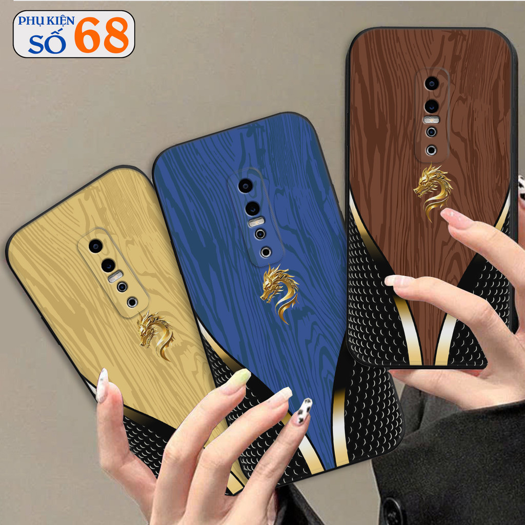 เคส Vivo V17 / V17 Pro ลายไม้สุดหรูและลายมังกรทอง