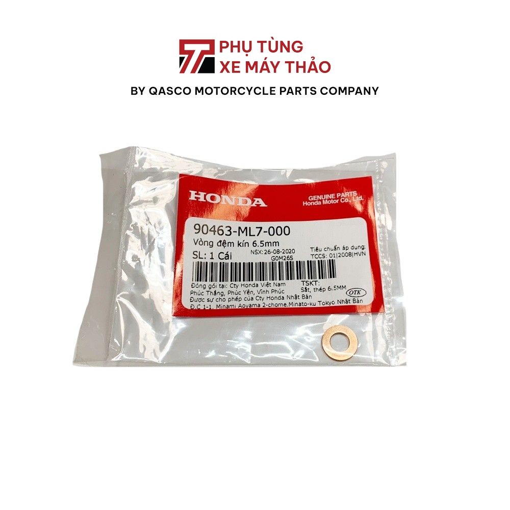 แหวนปิดผนึก ฮอนด้า ขนาด 6.5 มม |90463-ML7-000_1399