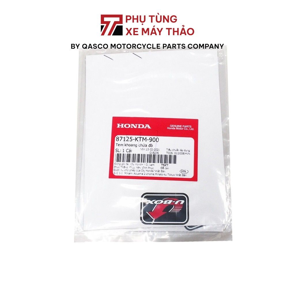 สติ๊กเกอร์ช่องเก็บของ HONDA Future Neo / Wave |87125-KTM-900_1139