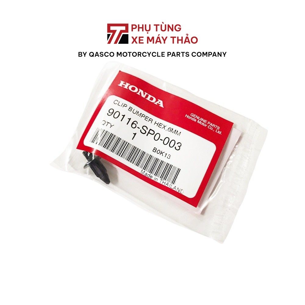 สลักพลาสติก สําหรับแฟริ่ง HONDA 6mm (Thailand) (90116SP0003SS) รหัสชุด 10 ชิ้น |90116-SP0-003SS
