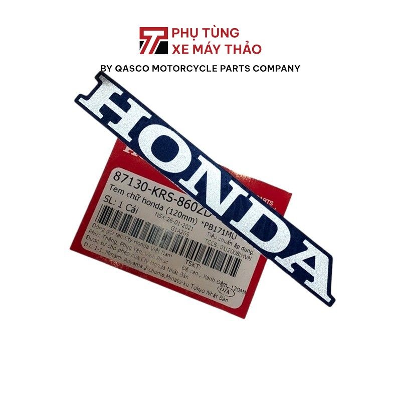 ประทับสี HONDA PB171MU ขนาด 120mm |87130-KRS-860ZD