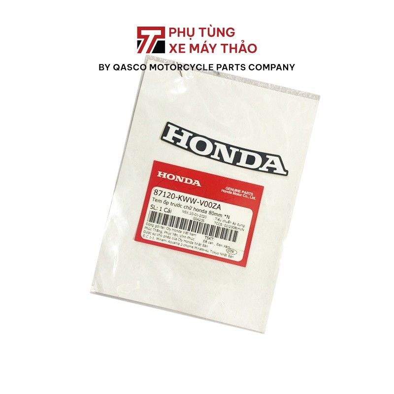 สติ๊กเกอร์กันชนหน้า Honda 80mm (N) HONDA Wave Rsx |87125-KWW-V00ZA