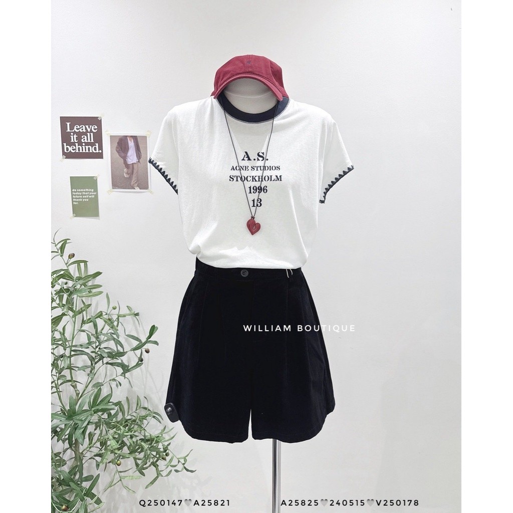 William - เสื้อยืดขอบดํา zz AS 7271