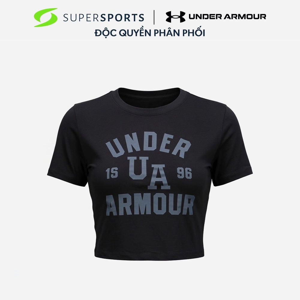 UNDER ARMOR UNDER ARMOUR Under ARMOUR Varsity Boxy Crop เสื้อยืดแขนสั้นผู้หญิง - 6011168-001