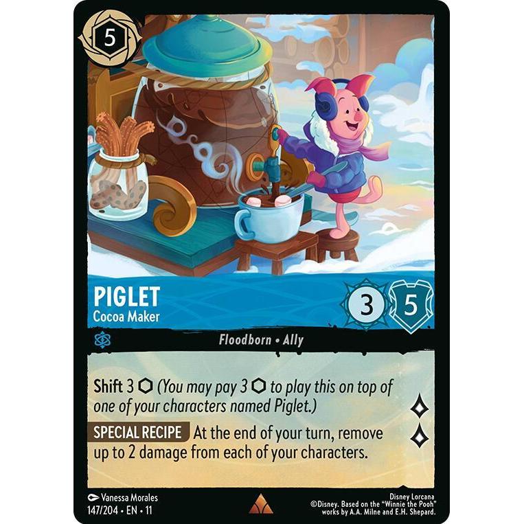 Disney Lorcana ~Winterspell~ Piglet - เครื่องทําโกโก้ (147/204)