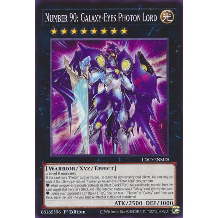 [ การ์ด Yugioh ของแท้ ] หมายเลข 90: Galaxy-Eyes Photon Lord - L26D-ENM25 - ทั่วไป