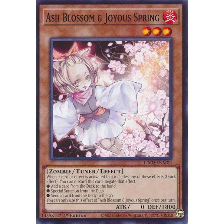[ การ์ด Yugioh ของแท้ ] Ash Blossom & Joyous Spring - L26D-ENM02 - ทั่วไป