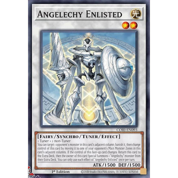 [YFS] การ์ด 1 ใบ PKM/Yugioh TCG CORI-EN093 - Angelechy Enlisted - ทั่วไป