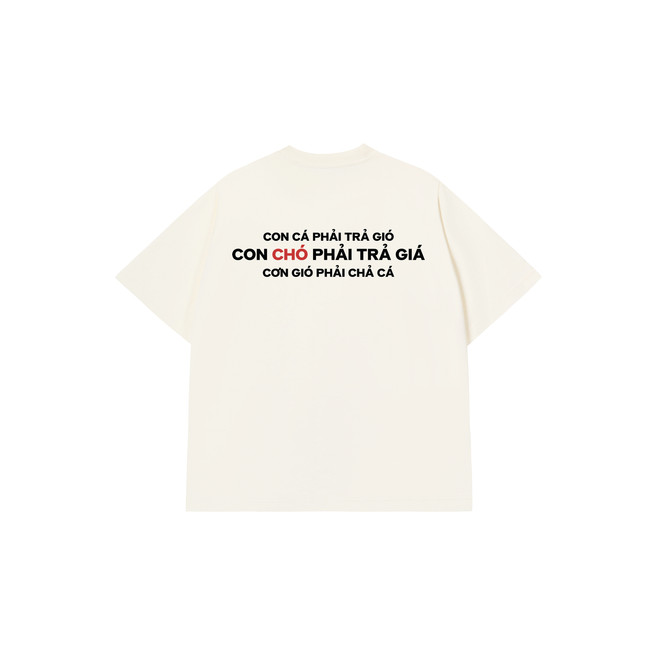 Fish Must Pay the Wind T-Shirt - Happy Notsense T-Shirt - เสื้อยืด Oversize 250GSM 100Cotton