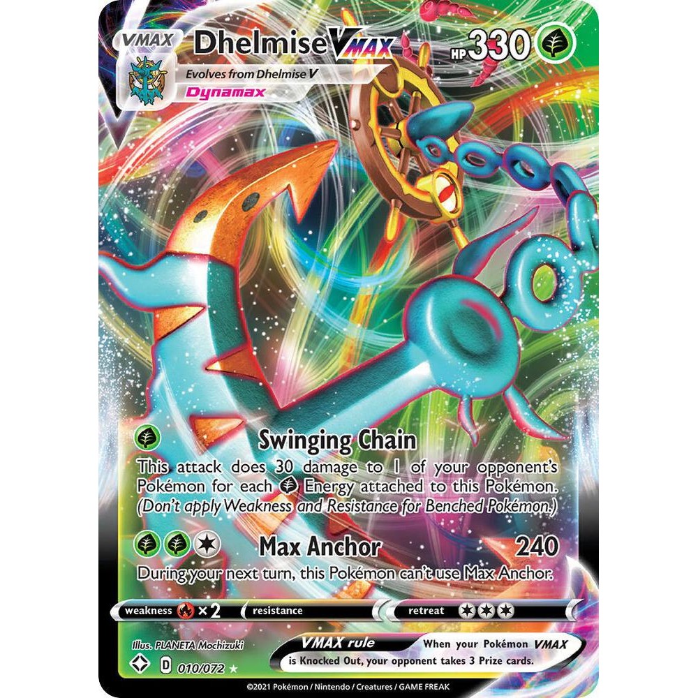 การ์ดโปเกมอน Dhelmise VMAX - Shining Fates (SHF)