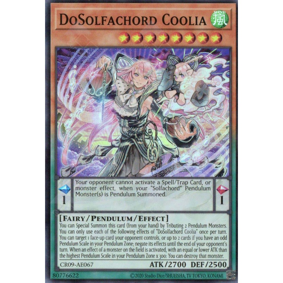 [ การ์ด Yugioh ของแท้ ] CR09-AE067 DoSolfachord Coolia - Super Rare