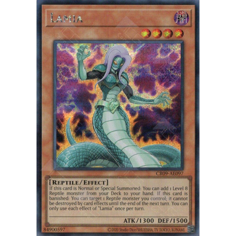 [ การ์ด Yugioh ของแท้ ] CR09-AE097 Lamia (SER)